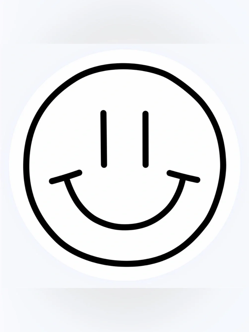 50 STICKERS - 2” ROUND - SMILEY
